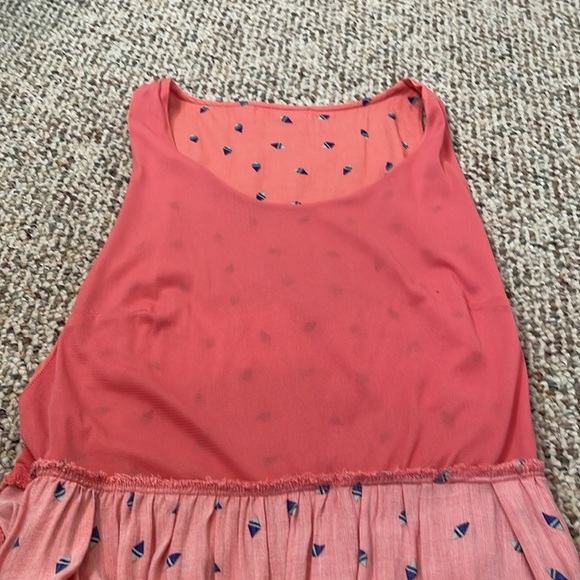 Freebird Coral Sleeveless Rayon Drop Waist Dress with Pattern. Small - Picture 9 of 12